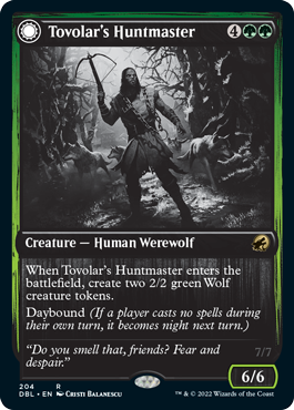 Image of Tovolar's Huntmaster // Tovolar's Packleader [Innistrad: Double Feature]