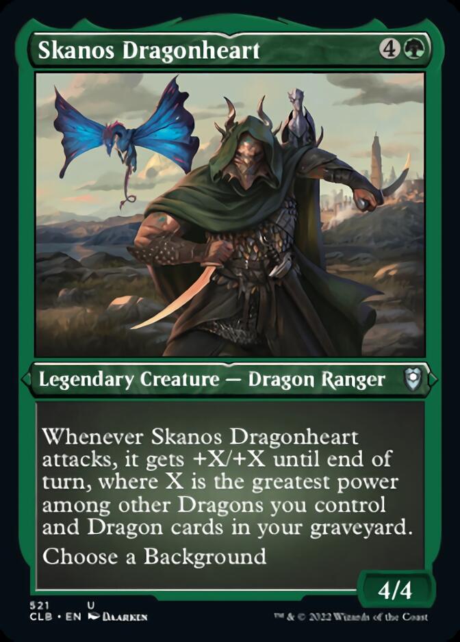 Image of Skanos Dragonheart (Foil Etched) [Commander Legends: Battle for Baldur's Gate]