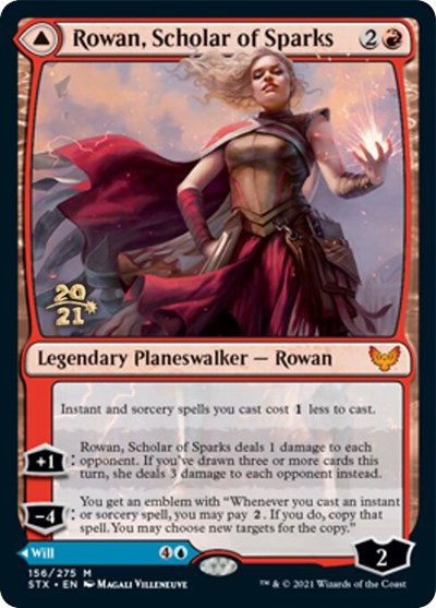 Image of Rowan, Scholar of Sparks // Will, Scholar of Frost [Strixhaven: School of Mages Prerelease Promos]