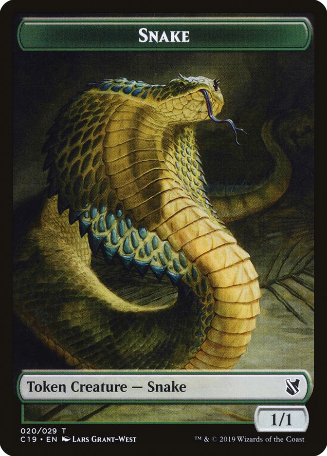 Image of Plant // Snake Double-Sided Token [Commander 2019 Tokens]