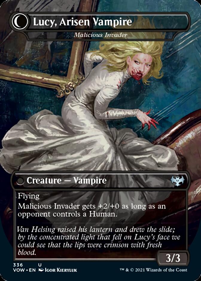 Image of Innocent Traveler // Malicious Invader - Lucy Westenra // Lucy, Arisen Vampire [Innistrad: Crimson Vow]
