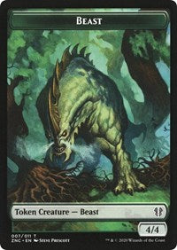 Image of Beast // Saproling Double-Sided Token [Zendikar Rising Commander Tokens]