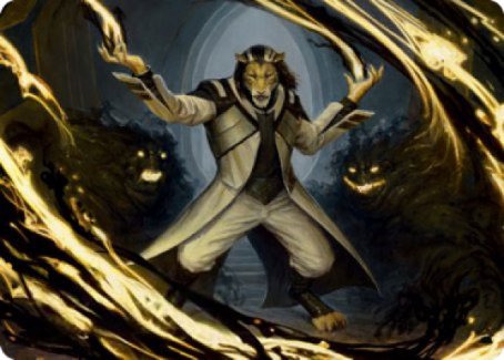Image of Leonin Lightscribe Art Card [Strixhaven: School of Mages Art Series]