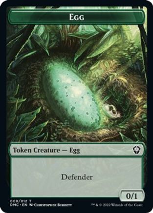 Image of Snake // Egg Double-Sided Token [Dominaria United Commander Tokens]