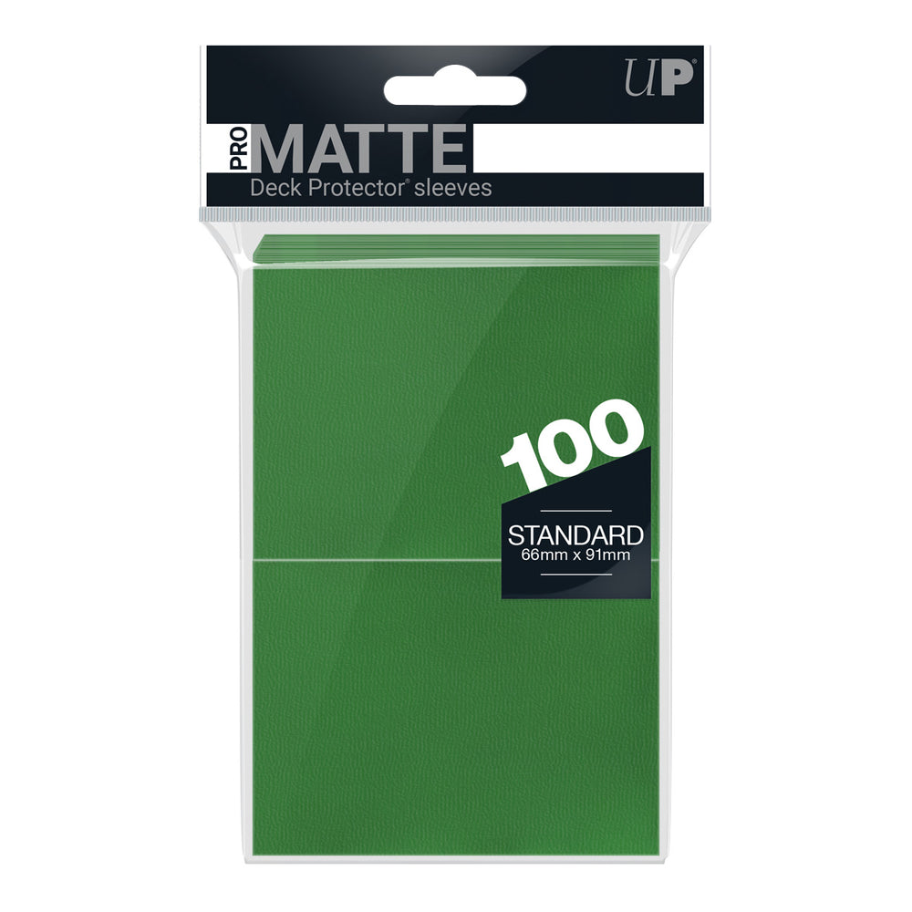 Ultra Pro Standard Card Sleeves - Green Matte [100 ct]