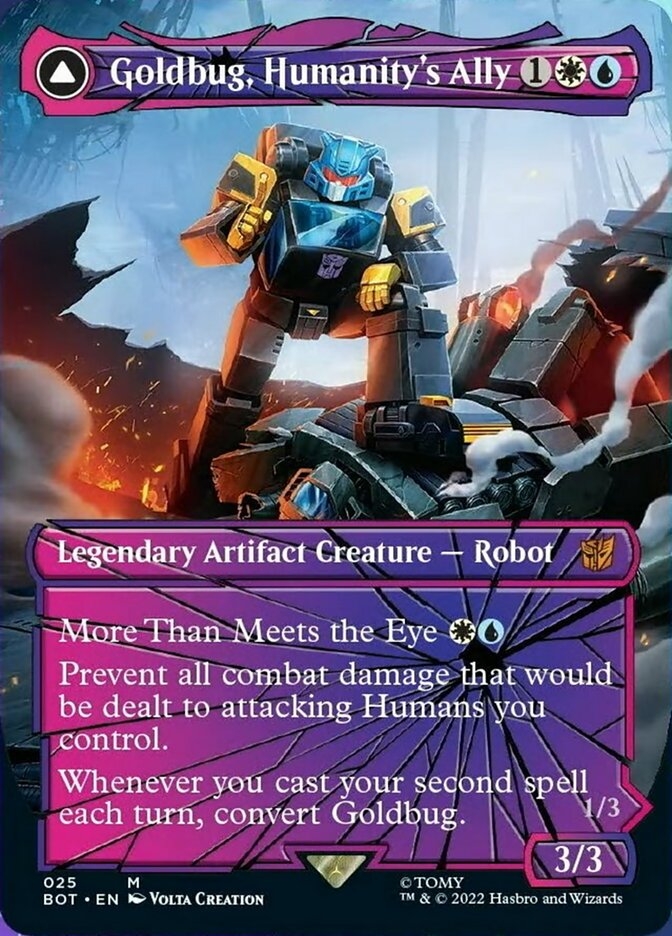 Image of Goldbug, Humanity's Ally // Goldbug, Scrappy Scout (Shattered Glass) [Transformers]