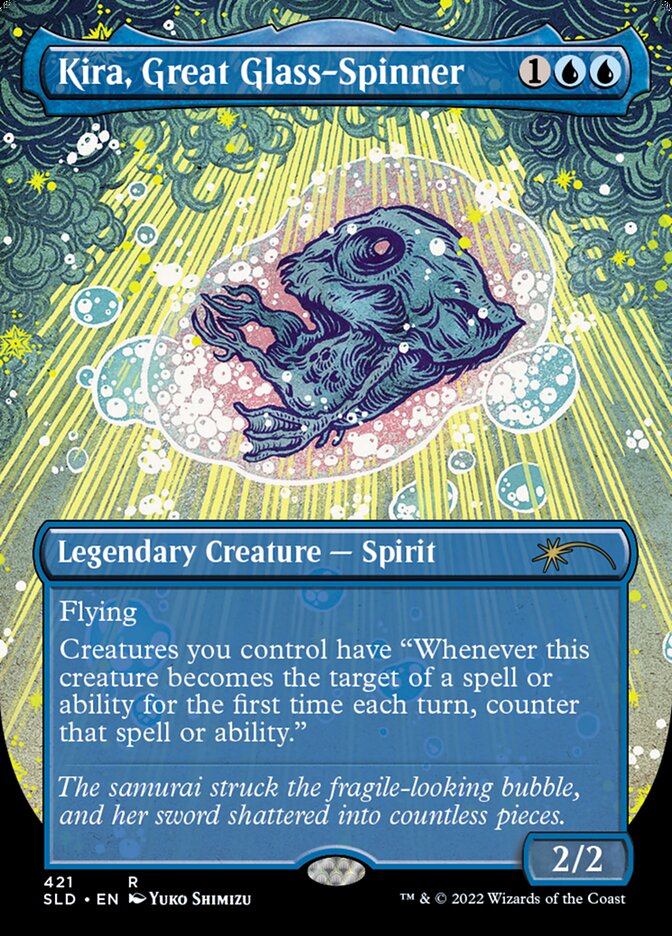 Image of Kira, Great Glass-Spinner (Borderless) [Secret Lair Drop Series]