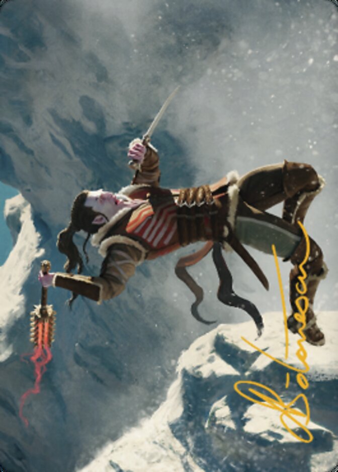 Image of Balduvian Berserker Art Card (Gold-Stamped Signature) [Dominaria United Art Series]
