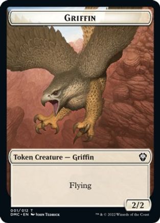 Image of Zombie Knight // Griffin Double-Sided Token [Dominaria United Commander Tokens]