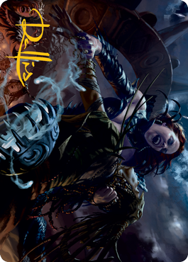 Image of Olivia's Midnight Ambush Art Card (Gold-Stamped Signature) [Innistrad: Midnight Hunt Art Series]
