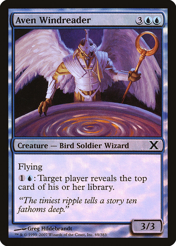 Image of Aven Windreader (Premium Foil) [Tenth Edition]