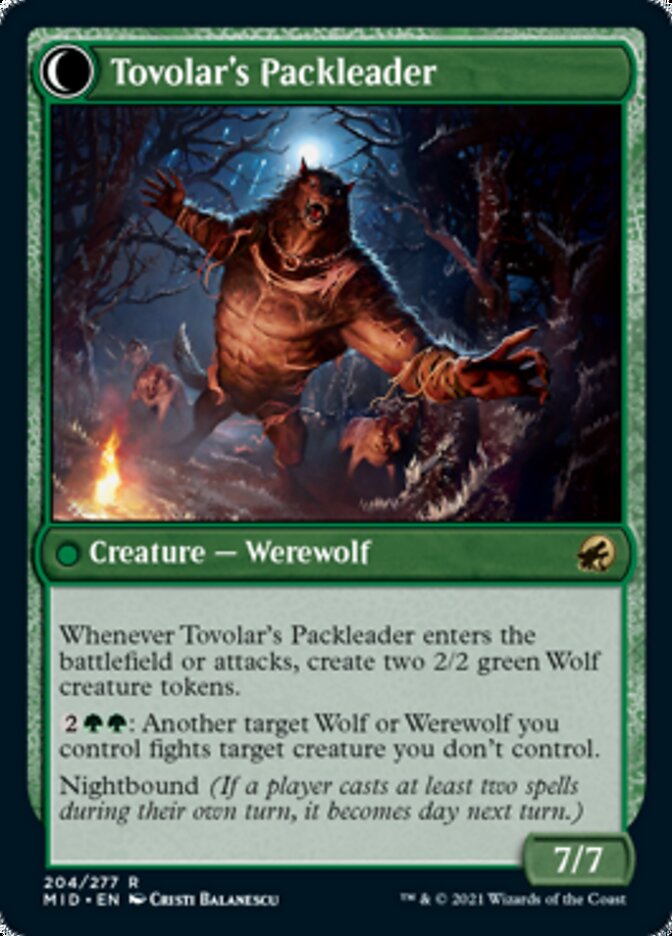 Image of Tovolar's Huntmaster // Tovolar's Packleader [Innistrad: Midnight Hunt]