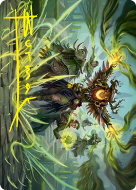 Image of Witherbloom Command Art Card (Gold-Stamped Signature) [Strixhaven: School of Mages Art Series]