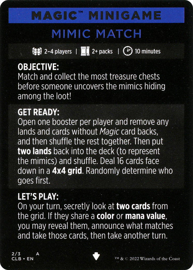 Image of Mimic Match (Magic Minigame) [Commander Legends: Battle for Baldur's Gate Minigame]