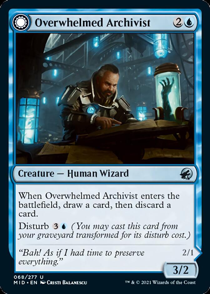 Image of Overwhelmed Archivist // Archive Haunt [Innistrad: Midnight Hunt]