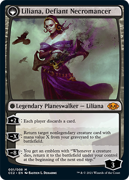 Image of Liliana, Heretical Healer // Liliana, Defiant Necromancer [Commander Collection: Black]