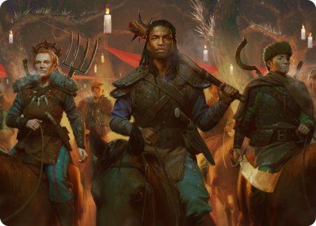 Image of Candlelit Cavalry Art Card [Innistrad: Midnight Hunt Art Series]