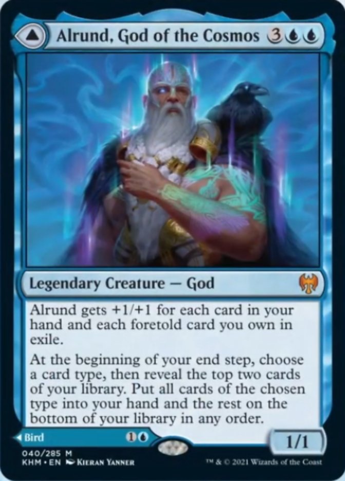 Image of Alrund, God of the Cosmos // Hakka, Whispering Raven [Kaldheim]