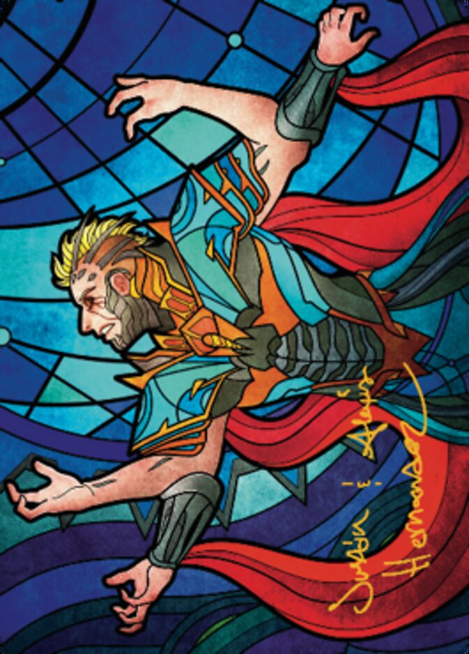Image of Ertai Resurrected Art Card 2 (Gold-Stamped Signature) [Dominaria United Art Series]