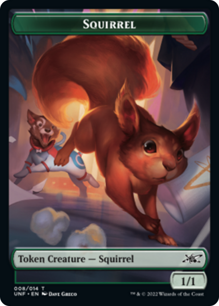 Image of Squirrel // Treasure (013) Double-Sided Token [Unfinity Tokens]