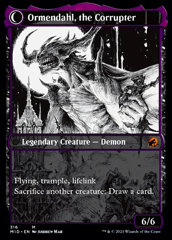 Image of Jerren, Corrupted Bishop // Ormendahl, the Corrupted (Showcase Eternal Night) [Innistrad: Midnight Hunt]