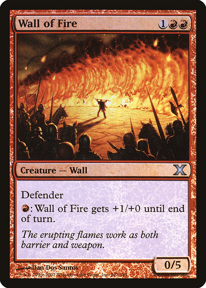 Image of Wall of Fire (Premium Foil) [Tenth Edition]