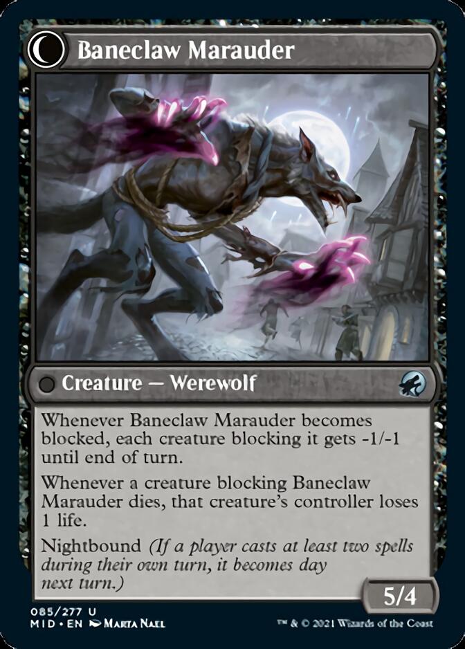 Image of Baneblade Scoundrel // Baneclaw Marauder [Innistrad: Midnight Hunt]