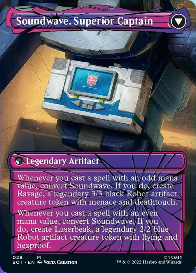 Image of Soundwave, Sonic Spy // Soundwave, Superior Captain (Shattered Glass) [Transformers]