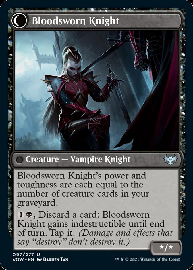 Image of Bloodsworn Squire // Bloodsworn Knight [Innistrad: Crimson Vow]