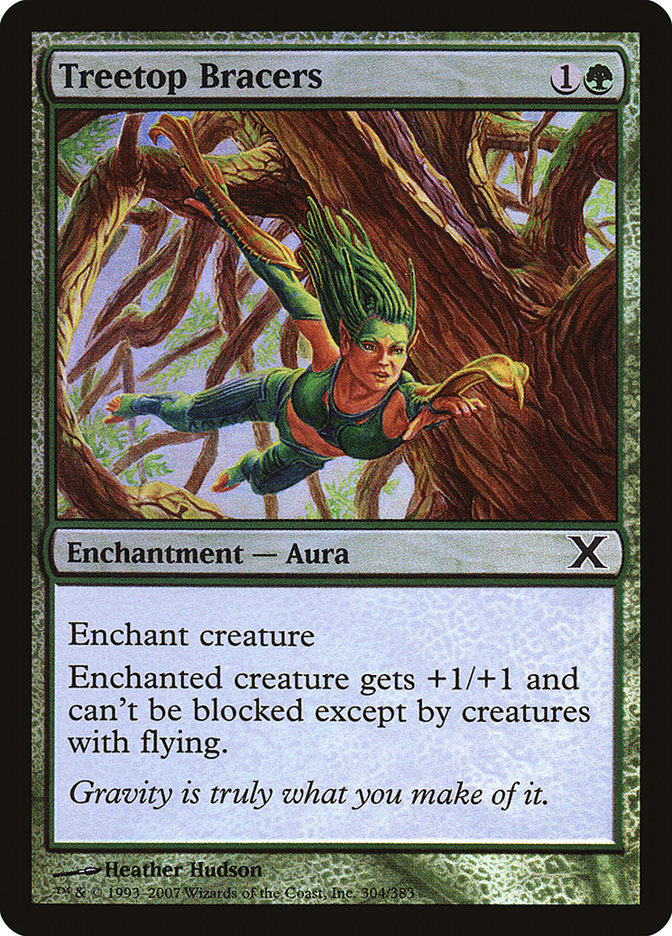 Image of Treetop Bracers (Premium Foil) [Tenth Edition]