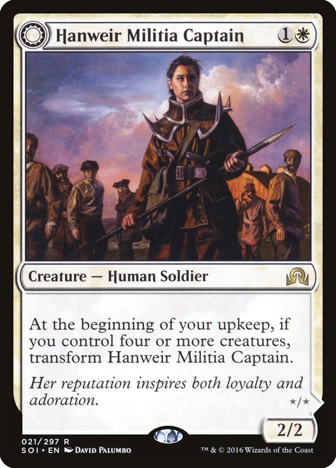 Image of Hanweir Militia Captain // Westvale Cult Leader [Shadows over Innistrad]