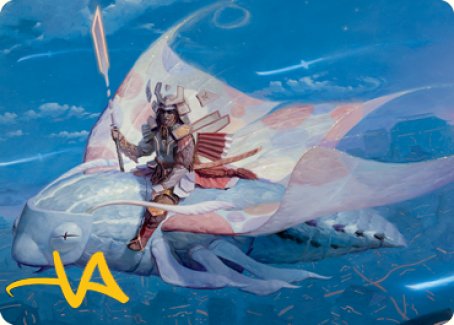 Image of Sky-Blessed Samurai Art Card (Gold-Stamped Signature) [Kamigawa: Neon Dynasty Art Series]