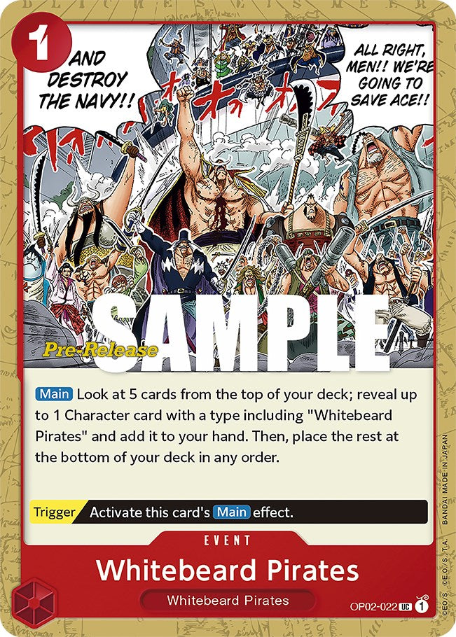 Image of Whitebeard Pirates [Paramount War Pre-Release Cards]