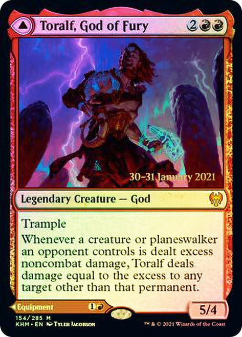 Image of Toralf, God of Fury // Toralf's Hammer [Kaldheim Prerelease Promos]