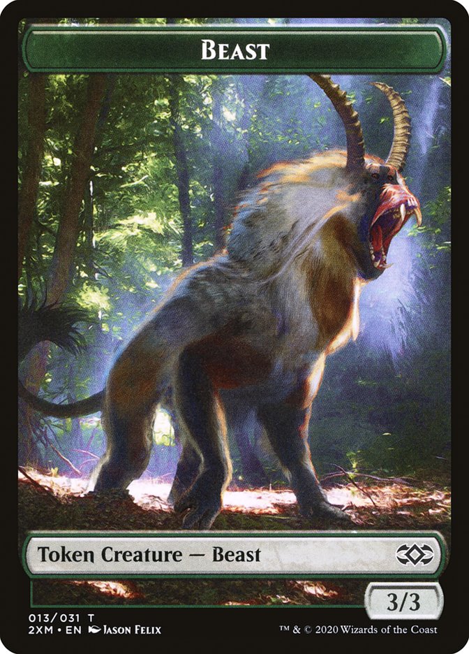 Image of Ape // Beast Double-Sided Token [Double Masters Tokens]