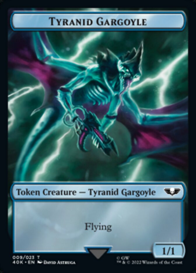Image of Tyranid (017) // Tyranid Gargoyle Double-Sided Token (Surge Foil) [Warhammer 40,000 Tokens]