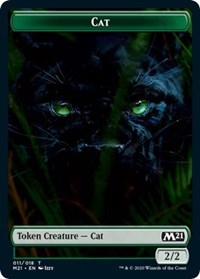 Image of Cat (011) // Zombie Double-Sided Token [Core Set 2021 Tokens]