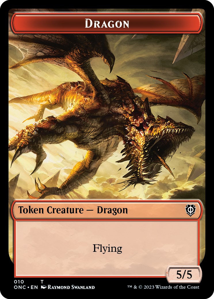 Image of Kobolds of Kher Keep // Dragon Double-Sided Token [Phyrexia: All Will Be One Commander Tokens]