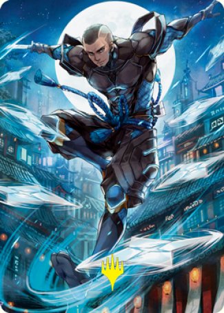 Image of Kaito Shizuki 1 Art Card (Gold-Stamped Signature) [Kamigawa: Neon Dynasty Art Series]