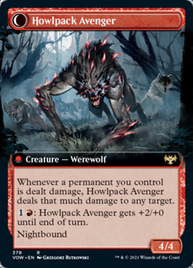 Image of Ill-Tempered Loner // Howlpack Avenger (Extended Art) [Innistrad: Crimson Vow]