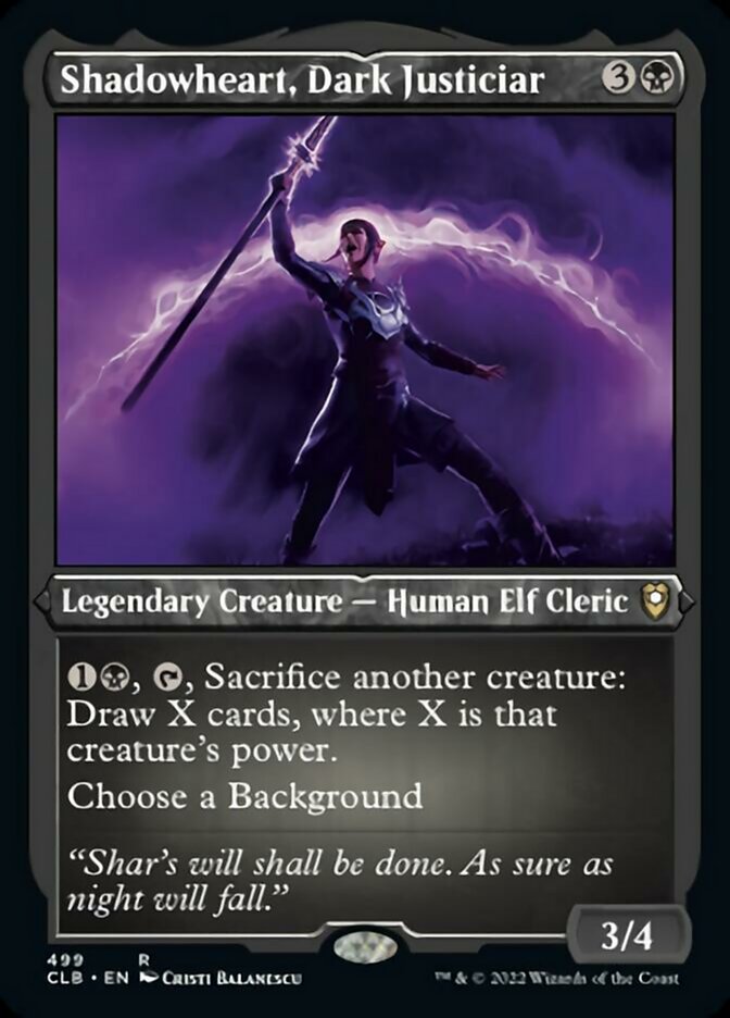 Image of Shadowheart, Dark Justiciar (Foil Etched) [Commander Legends: Battle for Baldur's Gate]