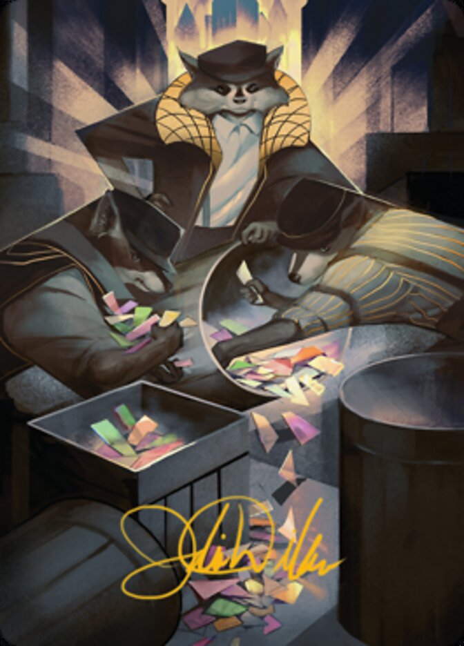 Image of Masked Bandits Art Card (Gold-Stamped Signature) [Streets of New Capenna Art Series]