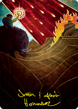 Image of Stone Rain Art Card (Gold-Stamped Signature) [Strixhaven: School of Mages Art Series]