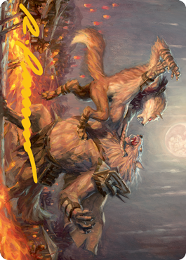 Image of Duel for Dominance Art Card (Gold-Stamped Signature) [Innistrad: Midnight Hunt Art Series]