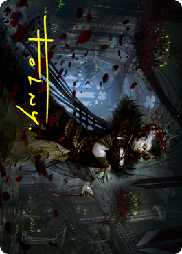 Image of Falkenrath Forebear Art Card (Gold-Stamped Signature) [Innistrad: Crimson Vow Art Series]