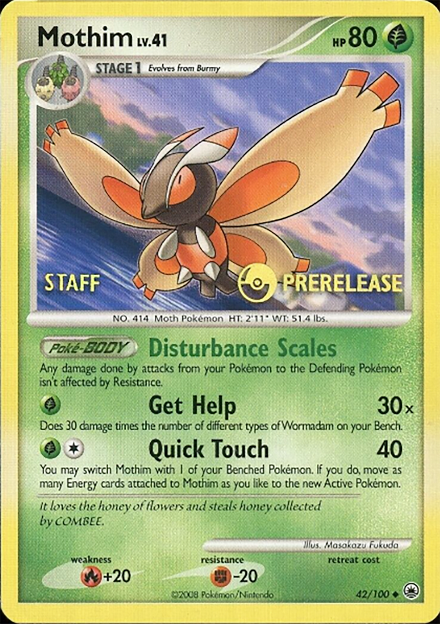 Image of Mothim (42/100) (Staff Prerelease Promo) [Diamond & Pearl: Majestic Dawn]