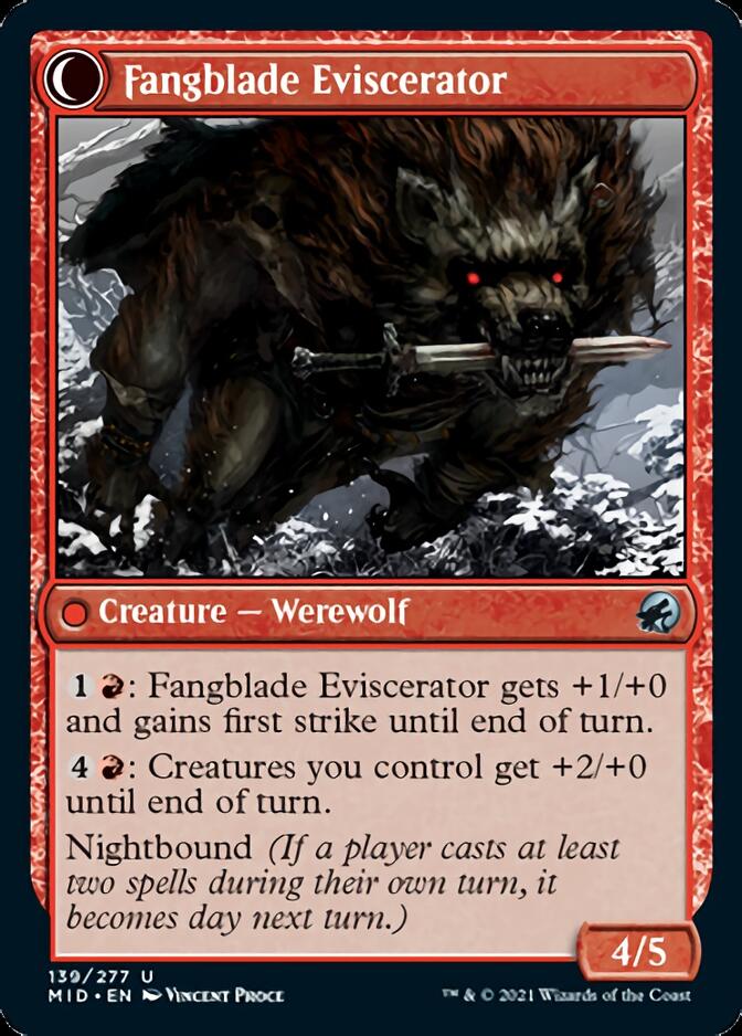 Image of Fangblade Brigand // Fangblade Eviscerator [Innistrad: Midnight Hunt]