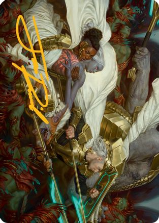 Image of Storm the Seedcore Art Card (Gold-Stamped Signature) [March of the Machine Art Series]