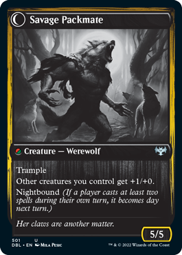 Image of Child of the Pack // Savage Packmate [Innistrad: Double Feature]