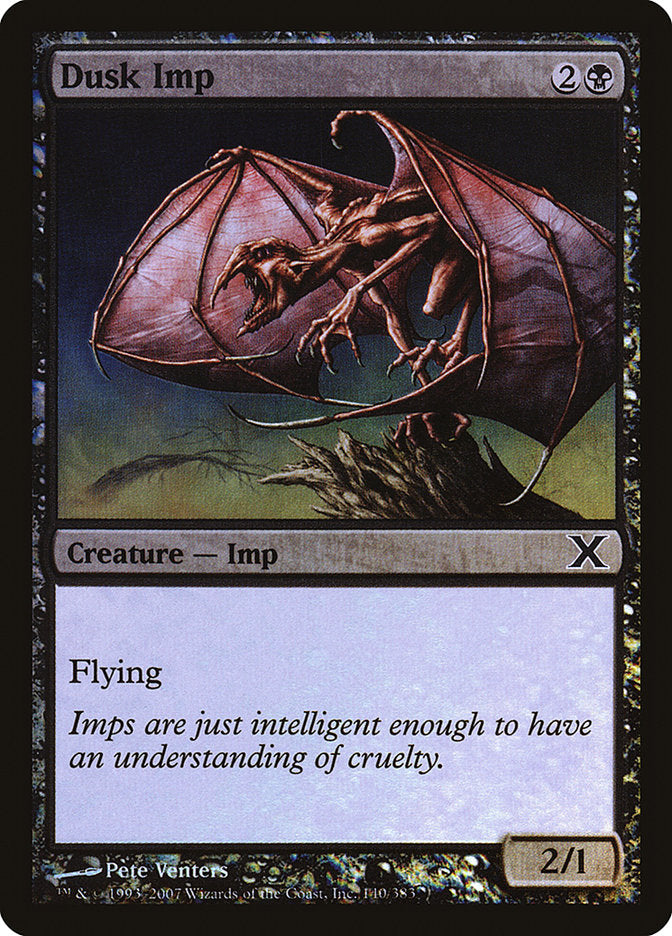 Image of Dusk Imp (Premium Foil) [Tenth Edition]